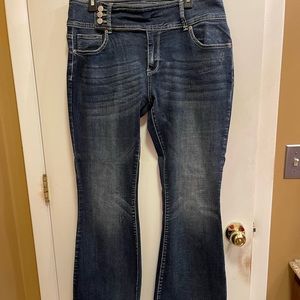 Dark blue wide leg pants. Never worn